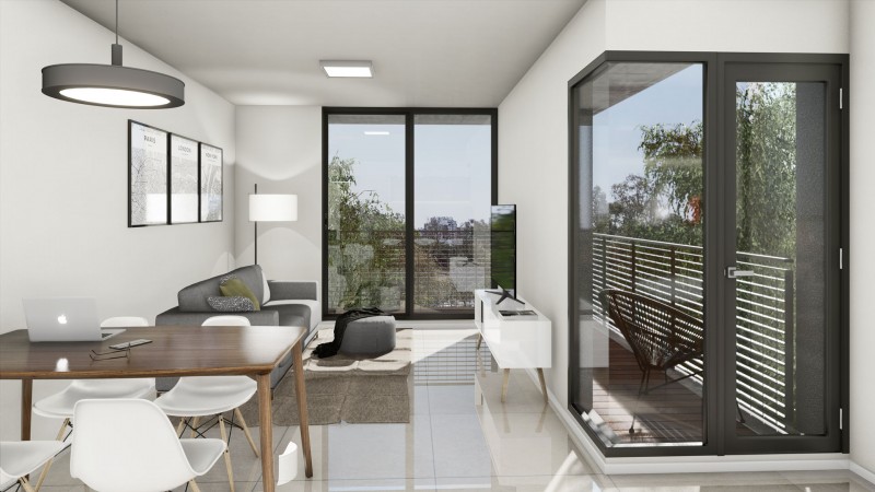 San Martin 2900, esquina rueda. Proyecto 1 dormitorio. Excelente calidad constructiva
