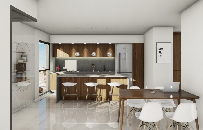San Martin 2900, esquina rueda. Proyecto 1 dormitorio. Excelente calidad constructiva