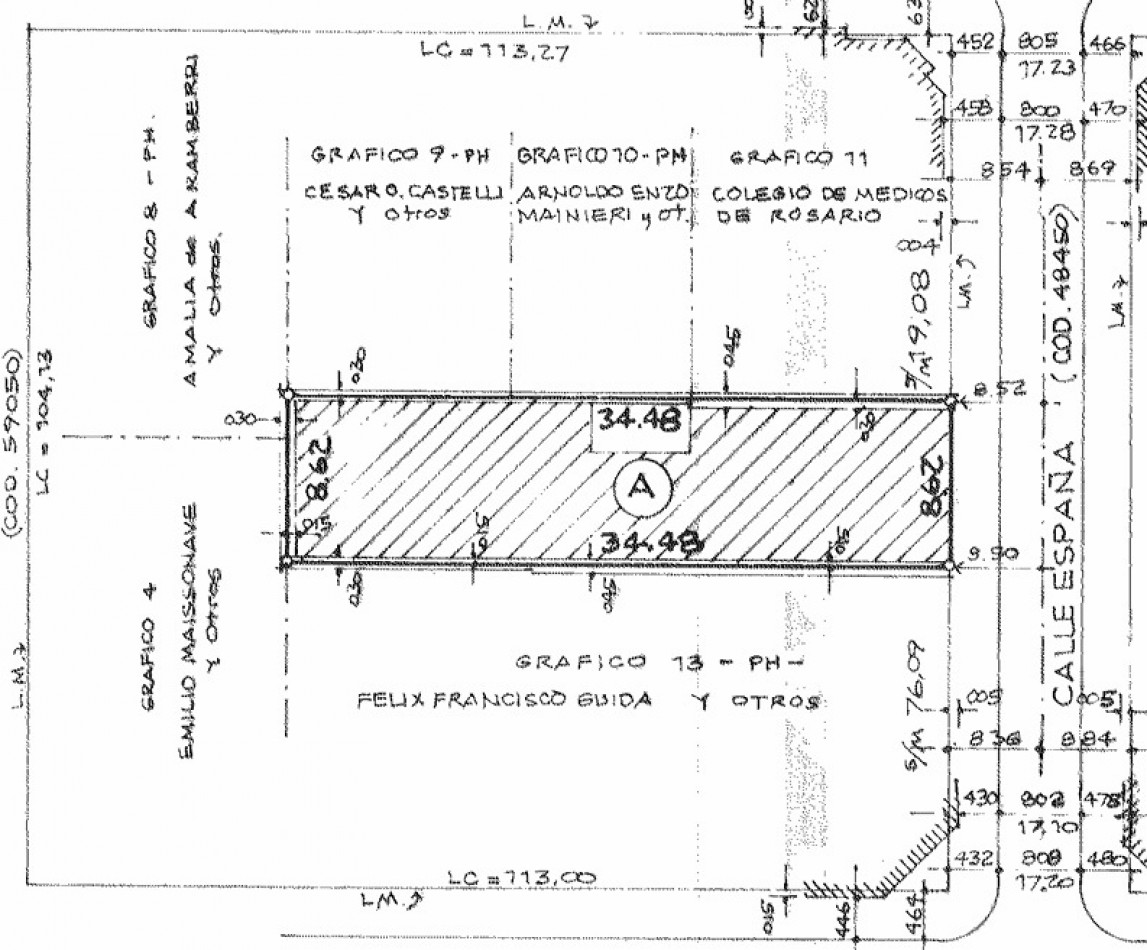 España 1700, amplia propiedad a metros de Pellegrini, lote 297 m2. Ideal Constructora o institucion.