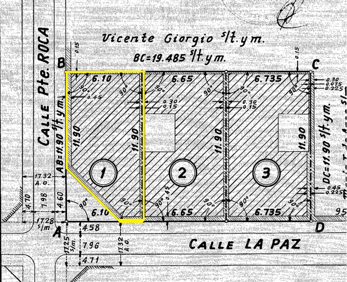 Roca 2200, Esquina La Paz Lote 66 m2, ideal constructoras!
