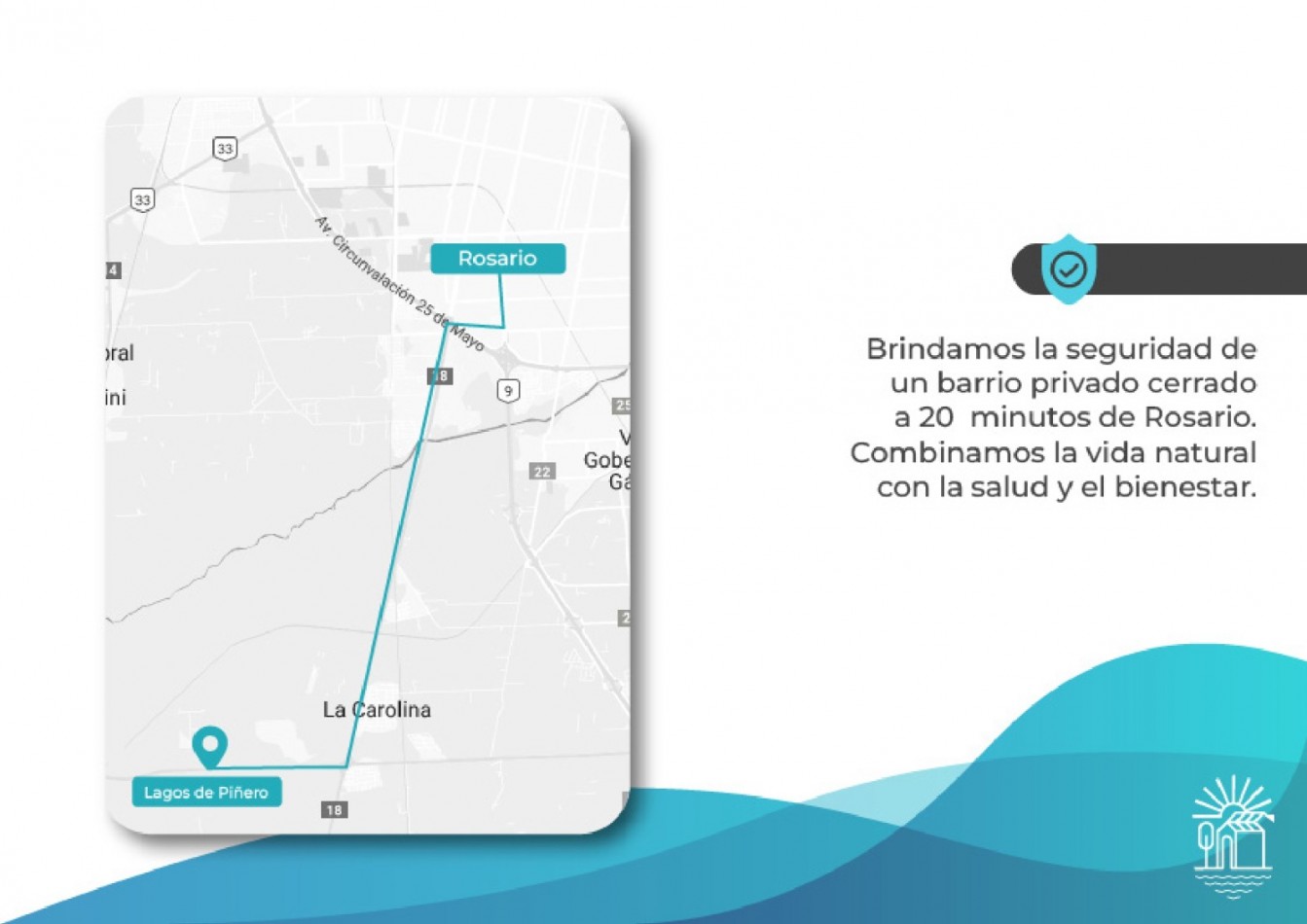 Lagos de Piñero, barrio privado, terreno de 360 m2