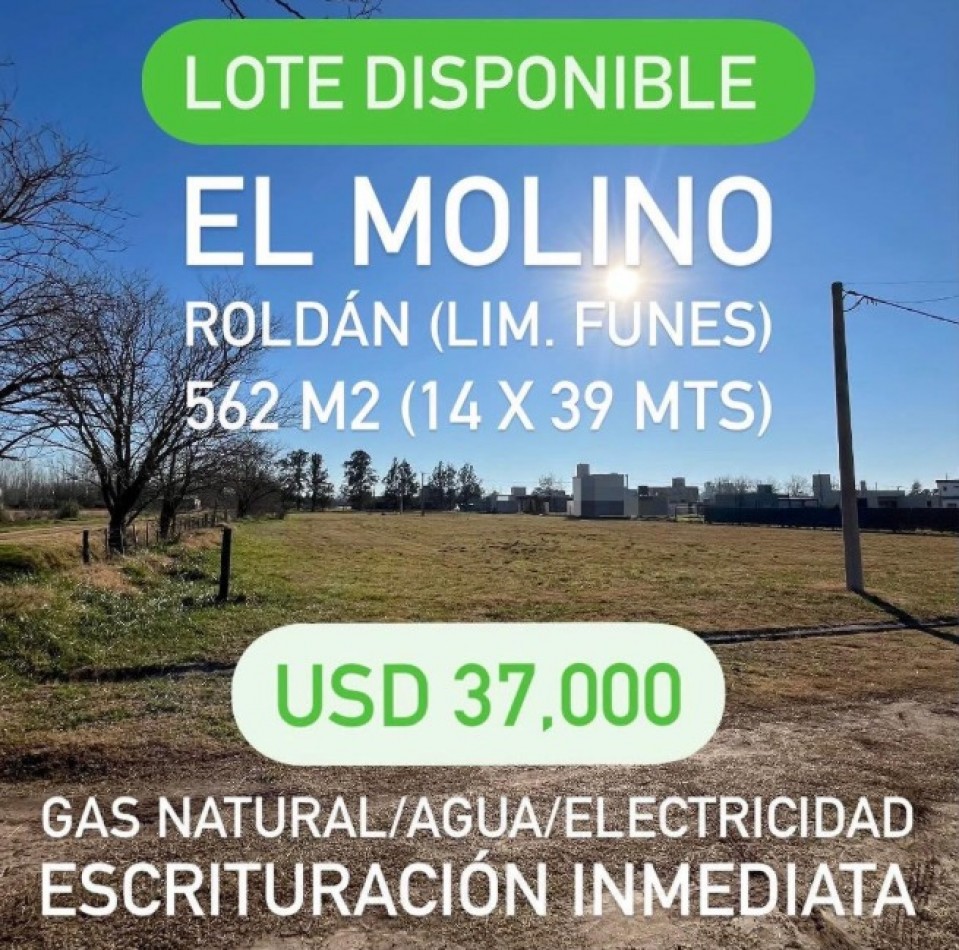 Barrio El molino! Roldan, Venta de terrenos, 500 m2 en adelante 