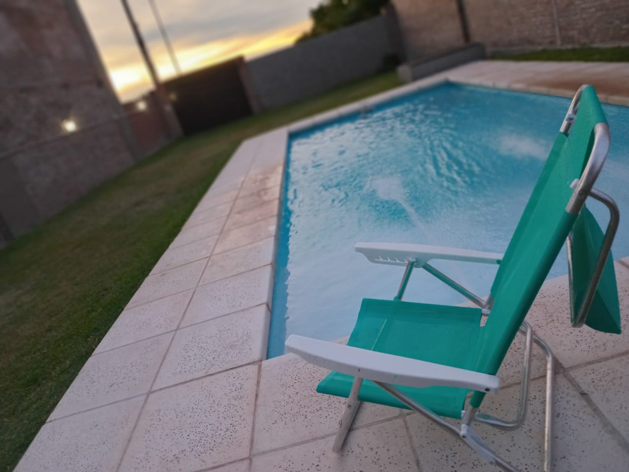 General Lagos, Propiedad un dormitorio, Quincho, Pileta, terreno de 350 m2