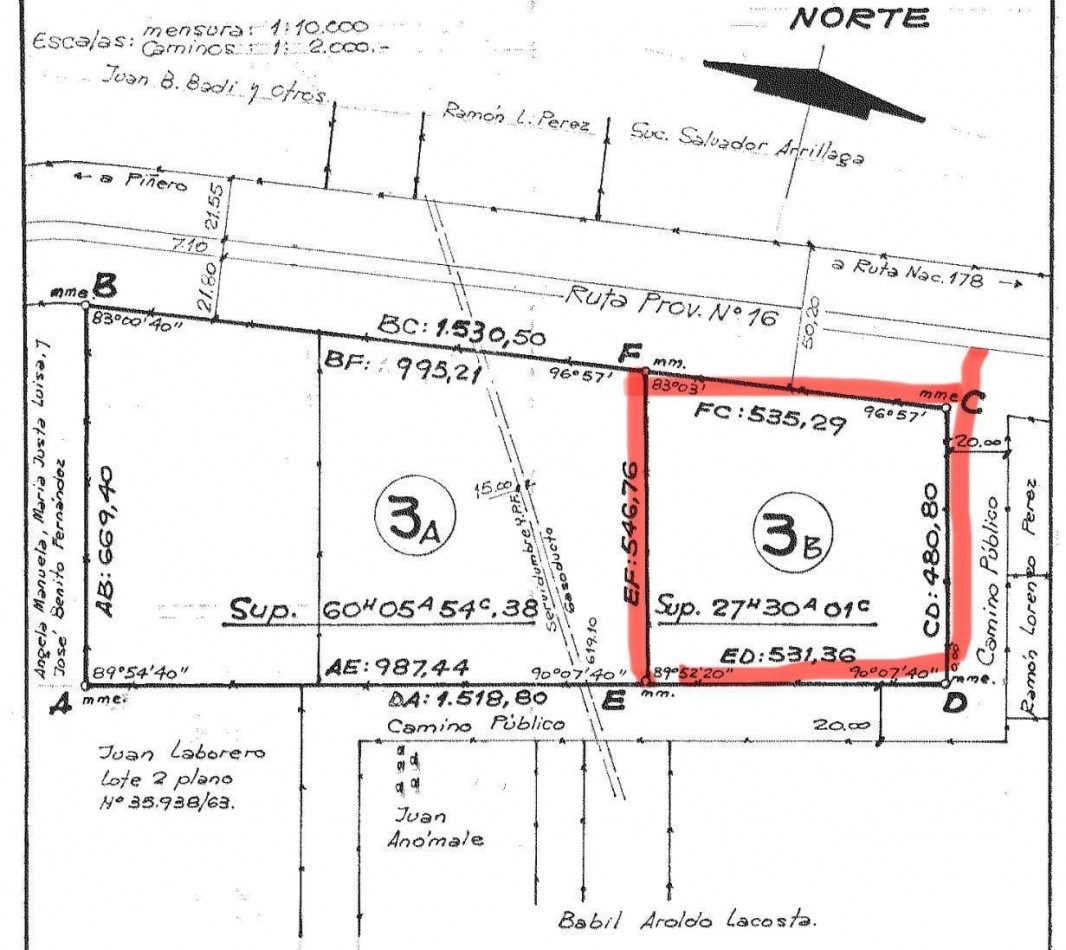 CAMPO EN VENTA,  (aproximadamente 27,30 hectareas) PIÑERO, SANTA FE