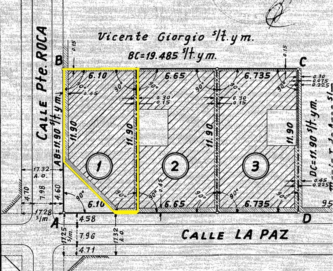 Roca 2200, Esquina La Paz Lote 66 m2, ideal constructoras!